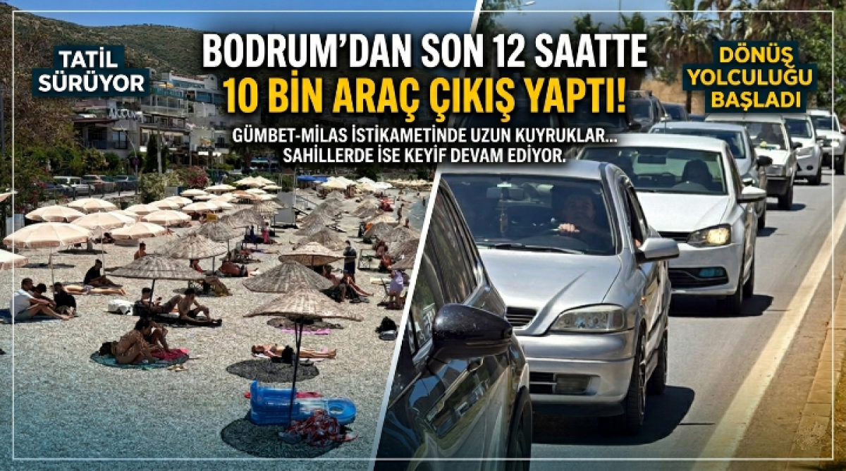 Bodrum'dan Erken Dönüş Başladı: Son 12 Saatte 10 Bin Araç Çıktı