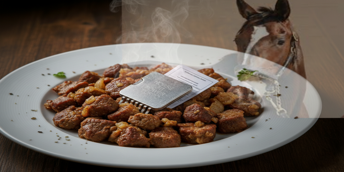 Kavurma yerine "safkan" sürprizi: Aşevinden çıkan at çipi şaşkınlık yarattı!